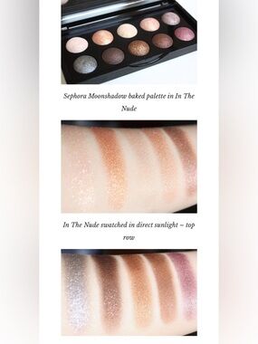 Sephora Moonshadow Baked Eyeshadow Palette - Nude, Bronze, Gold, Cream, Pink